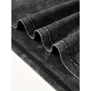 Men Casual Washed Cotton Vintage T-Shirt Men Gothic Girl Punk Rock Retro Animated Oversized Unseix Large Washed T-Shirt