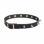 Black PU Leather Choker Necklace For Women Men Cool Punk Gothic Spike Biker Choker PU Leather Collar Studded Rock Necklace D4X5