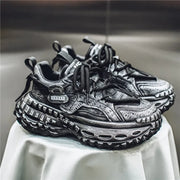 Gothic Style Trend Men Chunky Sneakers Street Fashion Men's Sports Shoes Comfortable Low Cut Casual Sneakers Male Heighten Shoes