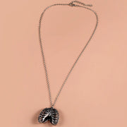Gothic Rib Cage Pendant Necklace Vintagejewelry Skeleton Pendant Wiccan Amulet Witchcraft Anatomical Heart Halloween Necklace