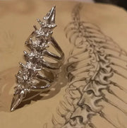 Gothic Rings Skeleton Ring Vintage Spine Anillos Goth Ajustables Para Mujer
