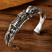 Retro Gothic Skull Open Bracelet Adjustable Bracelet Accessories Men's Motorcycle Exorcism Jewelry
