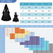 Gothic Medieval Dresses Retro Fashion Big Swing Long Sleeve Lace Up Hooded Dress Lace Flare Sleeve Dress Halloween Costumes