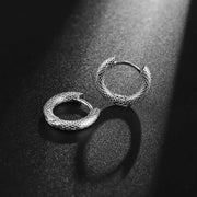 Gothic Full Skull Hoop Earrings Ghost Head Hypoallergenic Earrings Men\'s Cool Punk Rock Trend Jewelry