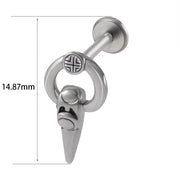1PC Punk Gothic Labret Surgical Steel Ear Lip Studs Tragus Helix Cartilage Lobe Earrings Women Man Body Piercing Jewelry