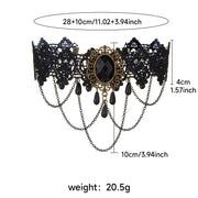 Gothic Style Choker Necklace For Women Personalized Lace Rose Blossom Neck Chain Niche Lolita Neck Accessory Halloween Jewelries
