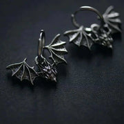 Gothic Fashion Gothic Ancient Spread The Wings Bat Hoop Earrings for Women Men Halloween Witch Hip-hop Punk Jewelry Accessories