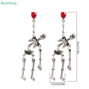 💕Gothic Skeleton Pendant Earrings,Halloween Vintage Personality Unique Earrings