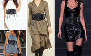 Women Corset Waist Belt Lace-up Cinch Belt Tied Corset Elastic Wide Waist Dress Belt Gothic Costume