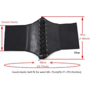 Gothic Women Corset Belt Fashion PU Leather Female Lace-up Corset Belts Slimming Waist Retro Wide Belt for Girl Black Corset Top