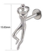 1PC Punk Gothic Labret Surgical Steel Ear Lip Studs Tragus Helix Cartilage Lobe Earrings Women Man Body Piercing Jewelry