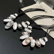 Punk Rhinestone Gothic Necklace Charm Beads Exaggerate Necklace Collarbone Chain Accessories Clavicle Chain Choker Gifts