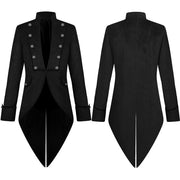 Gothic velvet Victorian jacket revival clothing for men, Christmas steampunk vintage tailcoat medieval coat.