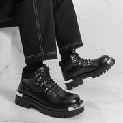 Men's boots Fashion autumn and winter styles Work and Party business office Outdoor Trendy Streets high top leather shoes