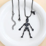 Gothic Luminous Skull Hollow Necklace for Women Fashion Halloween Skeleton Couple Pendant Necklace Party Jewellery Accessories