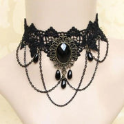 Neo-Gothic Black Sexy Lace Chokers Necklace for Women Fashion Retro Clavicle Chain Halloween Collar Y2K Decoration Jewelry Gifts