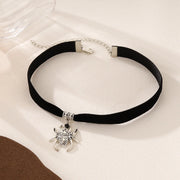 Gothic Style Choker Necklace For Women Personalized Lace Rose Blossom Neck Chain Niche Lolita Neck Accessory Halloween Jewelries