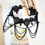 Gothic Choker Necklaces Vintage Black Lace Necklace & Pendant Women Accessories Punk Party Vampire Halloween Costumes Jewelry