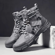 Hiking Boots For Men Autumn High Top Camouflage Desert Casual Flats Mens Boot Breathable Non Slip Work Shoes Zapatillas Hombre