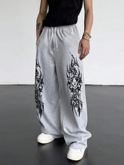 Men's Loose Gothic Dark Style Outdoor Casual Sport Leggings – The Ultimate Choice for Campus Fashion Pairing Trousers