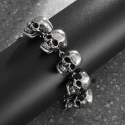 Retro Gothic Domineering Skull Bracelet Suitable for Men's Creative Personality Punk Rock Jewelry Accessories