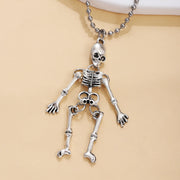 Gothic Luminous Skull Hollow Necklace for Women Fashion Halloween Skeleton Couple Pendant Necklace Party Jewellery Accessories