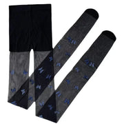 Gothic Tights Women Leggings Lolita Hollowed Out Mesh Stockings Japanese Bottomed Lace Pantyhose Floral Rattan Black Stocking