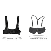 Corset Belt U Leather Harness Top Wide Waistband Street Style Punk Belt Chest Corset Leather Adjustable Gothic Suspender Female