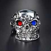 Gothic Teeth Vampire Ring For Men Women Retro Creative Hiphop Half Face Skull Mask Rings Punk Party Jewelry