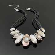 Punk Rhinestone Gothic Necklace Charm Beads Exaggerate Necklace Collarbone Chain Accessories Clavicle Chain Choker Gifts