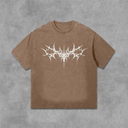 Vintage Gothic Print Graphic Acid Washed T-shirt unisex casual and comfortable selected quality graphic t shirts