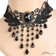 Neo-Gothic Black Sexy Lace Chokers Necklace for Women Fashion Retro Clavicle Chain Halloween Collar Y2K Decoration Jewelry Gifts