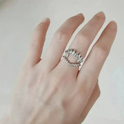 Gothic Dark Red Y2K Cross Star Stone Rings for Women Goth Moon Star Blue Butterfly Crystal Ring Egirl Colorful Opal Ring Jewelry