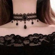 Neo-Gothic Black Sexy Lace Chokers Necklace for Women Fashion Retro Clavicle Chain Halloween Collar Y2K Decoration Jewelry Gifts