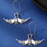 Gothic Decor DIY Jewelry Bat Earrings Creative Retro Halloween Earrings Alloy Punk Simulated Animal Pendant Carnival