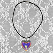 Gothic Wine Red Glass Crystal Big Heart Necklace Y2K Grunge Punk Puffy Heart Cord Rope Chain Pendant Necklace Women Girls Gift