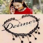 Neo-Gothic Black Sexy Lace Chokers Necklace for Women Fashion Retro Clavicle Chain Halloween Collar Y2K Decoration Jewelry Gifts