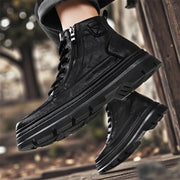 Men's High Top Boots Are Fashionable and Versatile Easy To Match with Lightweight and Non Slip British Style Men's Casual Shoes