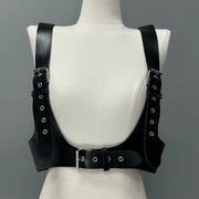 Corset Belt U Leather Harness Top Wide Waistband Street Style Punk Belt Chest Corset Leather Adjustable Gothic Suspender Female
