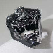 Gothic Teeth Vampire Ring For Men Women Retro Creative Hiphop Half Face Skull Mask Rings Punk Party Jewelry