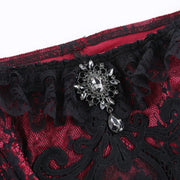 New Autumn Gothic Style Composite Lace Corset Top - Women's Spliced Design Blouse for Office, Dating & Street Wear