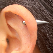 2Pcs Stainless Steel Gothic Punk Black Piercing Earrings Women Men Popular Spike Tip Cone Personality Studs Earring Body Jewelry
