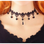 Neo-Gothic Black Sexy Lace Chokers Necklace for Women Fashion Retro Clavicle Chain Halloween Collar Y2K Decoration Jewelry Gifts