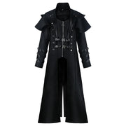 Vintage Medieval Long Trench Coat Gothic Double Breasted Jacket Men's Steampunk Overcoat Victorian Cosplay Tailcoat