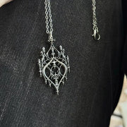 Gothic Chandelier Pendant Necklace Classic Medieval Retro Punk Fashion Statement Cathedral Hollow Necklace Birthday Gift