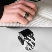 New minimalist and fashionable men's ring gothic  wedding  ring men  engagement rings for men
