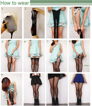 Woman Girls Gothic Cartoon Fishnet Stockings Snake Kuromies Skull Socks Mesh Tights Panties Lolita Plus Size Pantyhose Leggings