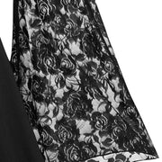 Gothic Punk Girls Midi Dress Sexy Lace Patchwork Long Flare Sleeve Dress Women Harajuku Cold Shoulder Strappy Halloween Sundress