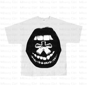 Gothic Style Printed short sleeve T shirt Oversized Summer Men's clothes hip hop O-neck streetwear Cyber y2k couple dresscode