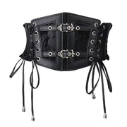 Ladies's Retro corset Belts Pin Buckle Elastic Lace & Gothic Style Cummerbunds tie rope Goth Punk For Women On Shirt Dress  Belt